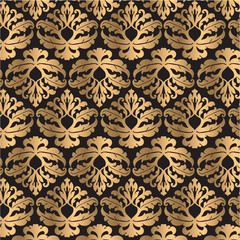 gold leaf pattern vector