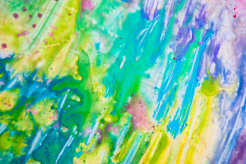 pink green fluid acrylic with watercolor splash paint. smudge and brush strokes. art abstract Background. Artistic Modern poster.