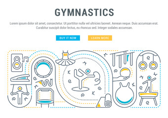 Vector Banner of the Gymnastics.