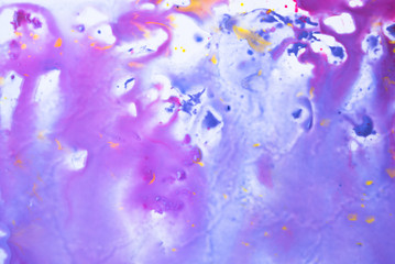 purple fluid acrylic with watercolor el splash paint. smudge and brush strokes. art abstract Background. Artistic Modern poster.
