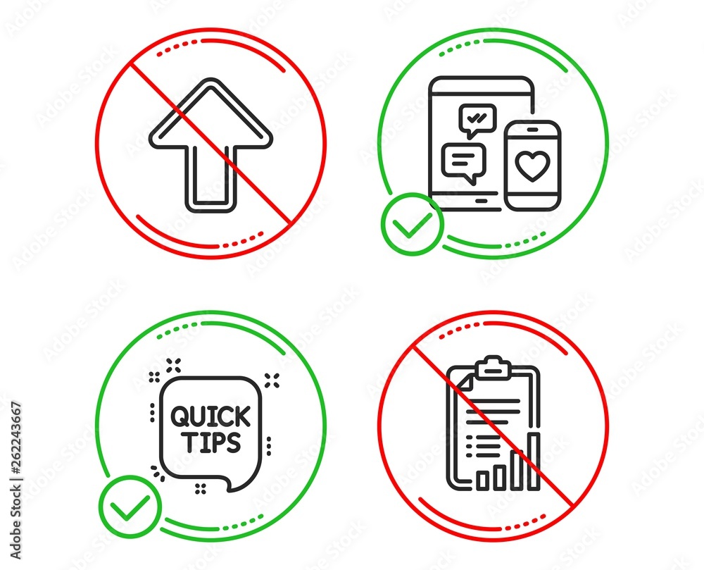 Poster do or stop. social media, quick tips and upload icons simple set. checklist sign. mobile devices, he