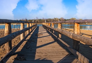 Wooden pier on the beach
