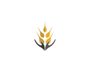 Wheat vector icon illustration