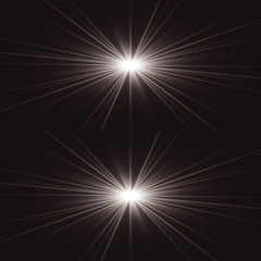 Fototapeta premium Glowing lights effect, flare, explosion and stars. Special effect isolated on transparent background