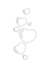 Transparent simple heart bubbles