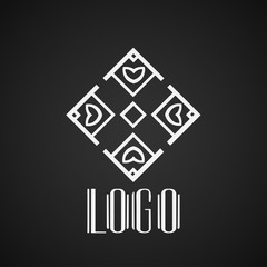 Vector logo design template concept in modern art deco style. Emblem for fashion, beauty and jewelry industry