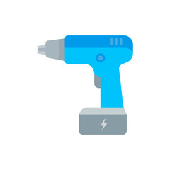 Flat Illustration of a Drill