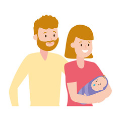 mom dad and baby