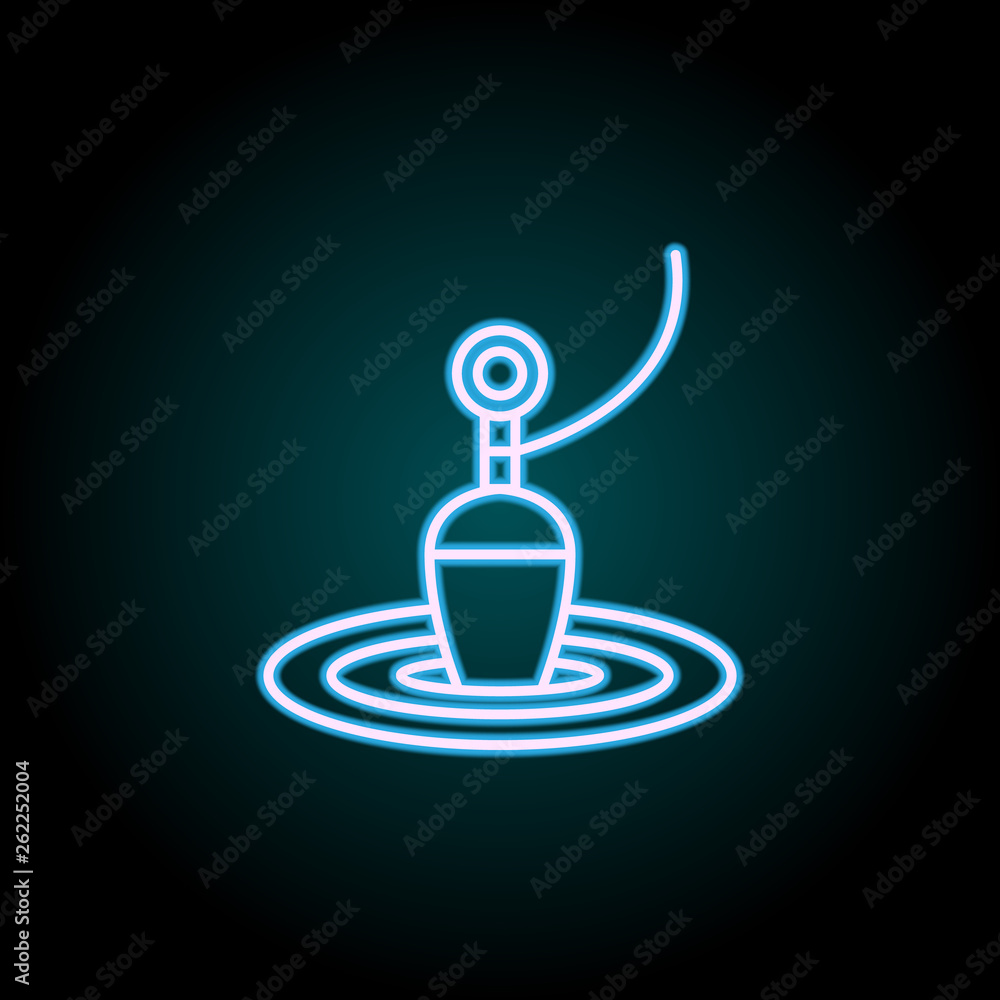 Poster float neon icon. elements of camping set. simple icon for websites, web design, mobile app, info gra
