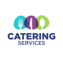 Catering company logo template vector