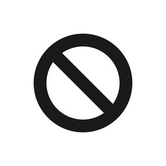 Ban or forbidden vector illustration. User ban cancel icon. Signs and symbols can be used for web, logo, mobile app, UI, UX on white background