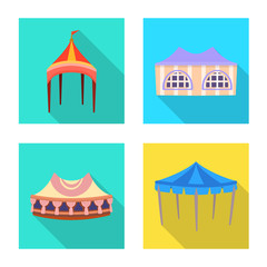 Vector design of awning and shelter logo. Set of awning and canopy stock vector illustration.