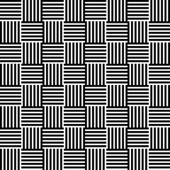 Interlace pattern with alternating squares with lines