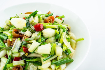 Chinese national cuisine, stir-fried steamed buns