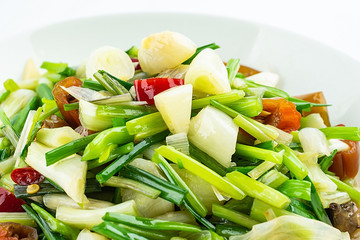 Chinese national cuisine, stir-fried steamed buns