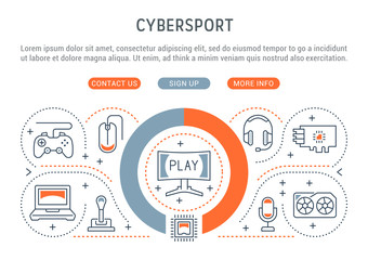 Vector Banner of the Cybersport.