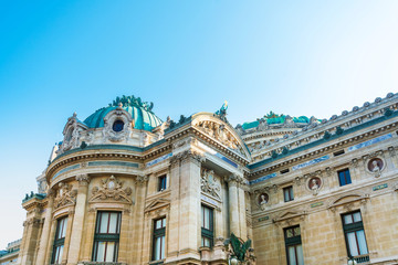 Fototapeta na wymiar PARIS, FRANCE - APRIL 14, 2019: The Palais Garnier, which was built from 1861 to 1875 for the Paris Opera.