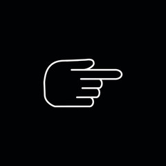 Pointing hand icon vector