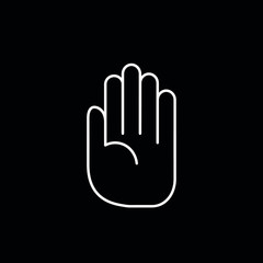 Obraz premium Hand, Palm Don't Touch.Stop signal icon