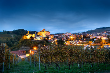 Famous village of Barolo in Piedmont