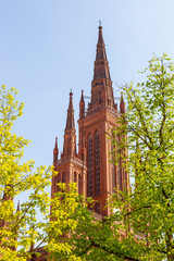 Wiesbaden, die Marktkirche. 15.04.2019.