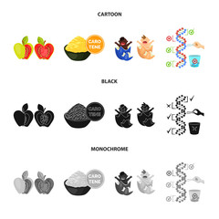 Vector illustration of test and synthetic logo. Collection of test and laboratory vector icon for stock.