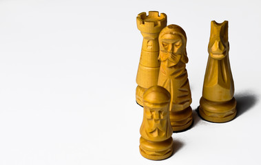 Chess figure isolated on a white background.Chessmaster