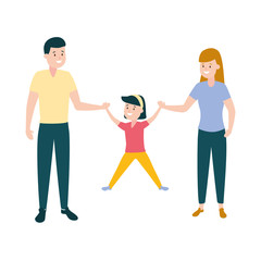 dad mom and daughter