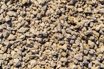 Construction gravel as abstract background