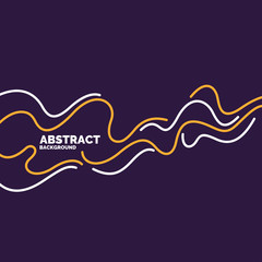 Poster with dynamic waves. Illustration minimal flat style