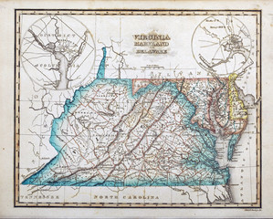 Old US state. Map