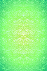 bright lime, green vintage background, royal with classic Baroque pattern, Rococo with darkened edges background, card, invitation, banner. vector illustration Eps 10