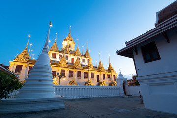 Loha Prasat or Metal Castle - Wat Ratchanadda Bangkok, which is beautiful Landmark in Bangkok.