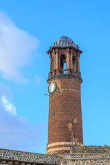 Fototapeta na wymiar Historical watch tower in Erzurum castle in Erzurum, Turkey