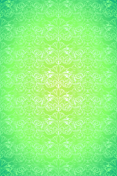 bright lime, green vintage background, royal with classic Baroque pattern, Rococo with darkened edges background, card, invitation, banner. vector illustration Eps 10 © Ксения Головина