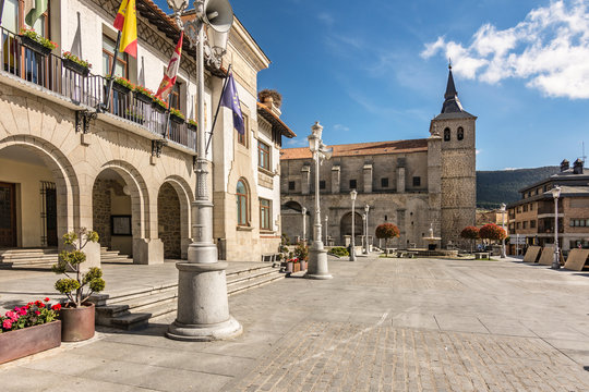 Church of San Eutropio in El Espinar in the province of Segovia in the natural park of Guadarrama (Castilla y Le&oacute;n, Spain)
