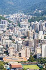 Naklejka premium aerial view of the south zone of rio de janeiro