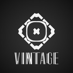 Vintage ornamental retro modern art deco logo template for design