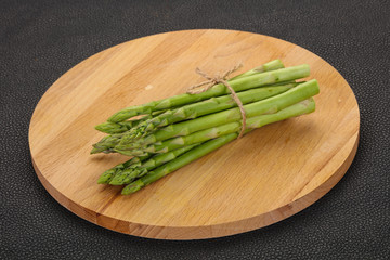 Raw asparagus heap