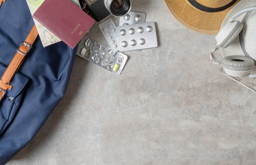 Travel with medication.