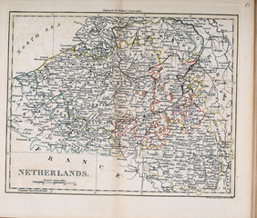 Old map. Engraving image