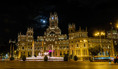 Madrid cibeles night