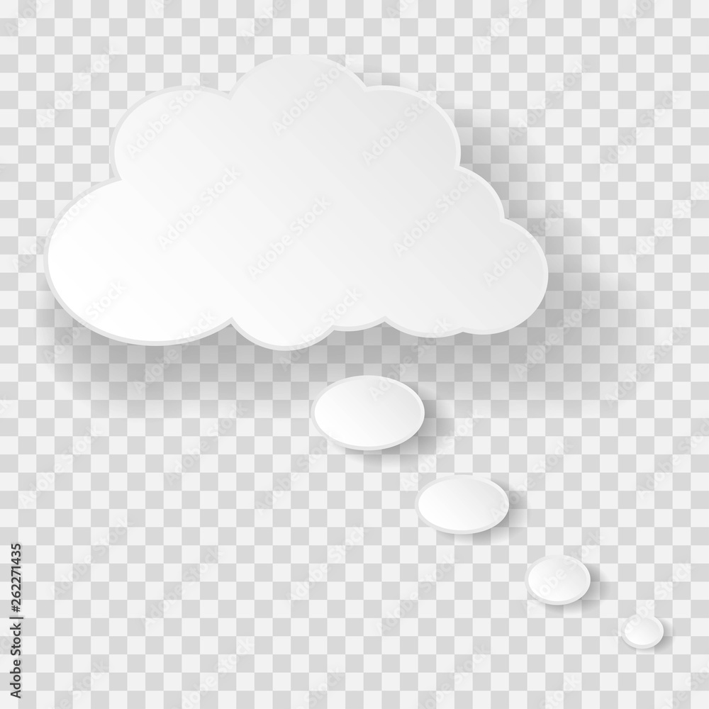 Poster thought bubble on the transparent background. speech bubble. template design for infographic, presen