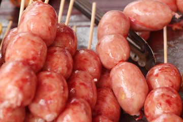 sausage asia for cooking at street food