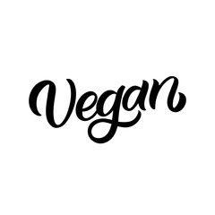 Hand drawn lettering card. The inscription: Vegan. Perfect design for greeting cards, posters, T-shirts, banners, print invitations.