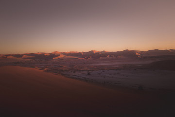 Soleil levant en Namibie