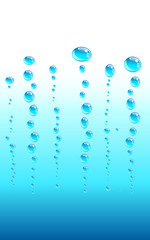 Naklejka na ściany i meble Sparkling bubbles water drink. Vector background