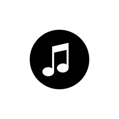 Music icon vector, Melody, song, note, sound, audio sign Isolated.