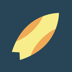 Silhouette icon surfboard