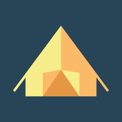 Silhouette icon tent